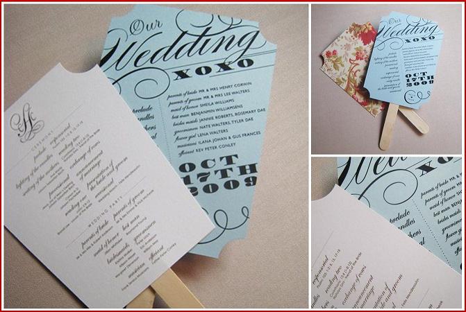 wedding party are printed onto programs So amazing